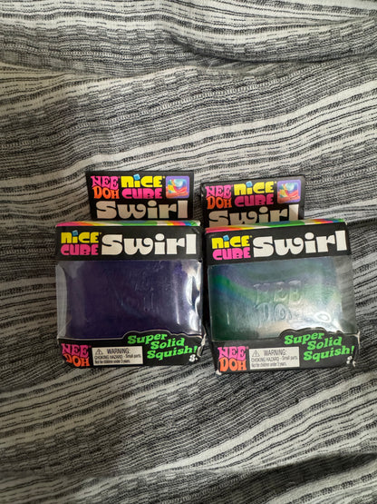 Additional product view of Schylling NeeDoh Nice Cube Swirl marbled sensory toy