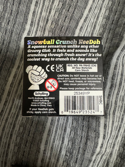 Additional product view of Schylling NeeDoh Snowball Crunch textured sensory toy
